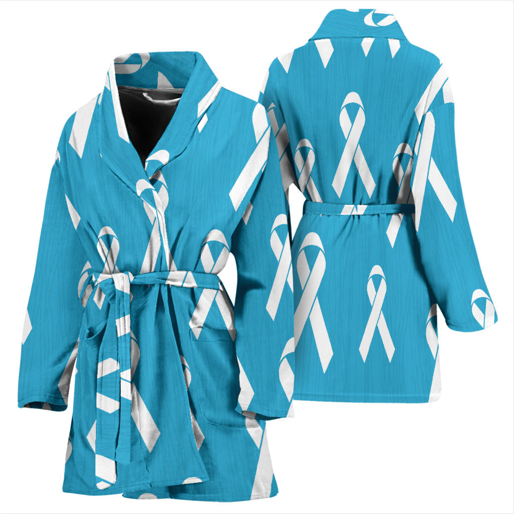 Liver cancer Pattern Print Design 01 Women Bathrobe