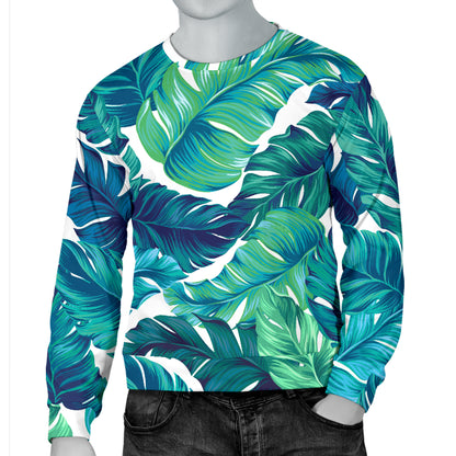 Brightness Tropical Palm Leaves Men Long Sleeve Sweatshirt