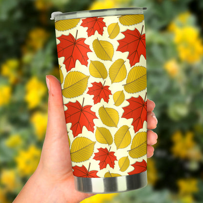 Elm Maple Leave Print Pattern Tumbler