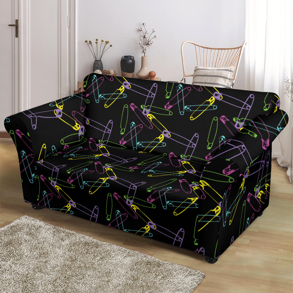 Safety Pin Print Design LKS304 Loveseat Couch Slipcover