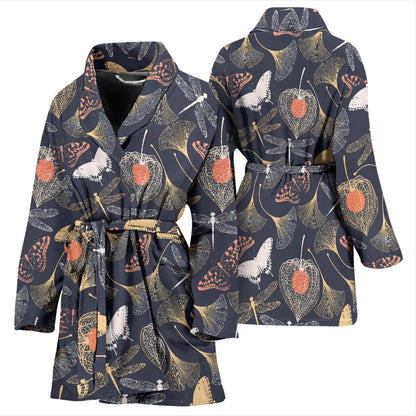Dragonfly Print Design LKS404 Women Bathrobe