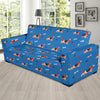 Basset Hound Pattern Print Design 02 Sofa Slipcover