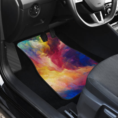 Vortex Twist Swirl Water Color Design Car Floor Mats Front Back