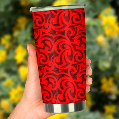 Maori Red Themed Design Print Tumbler