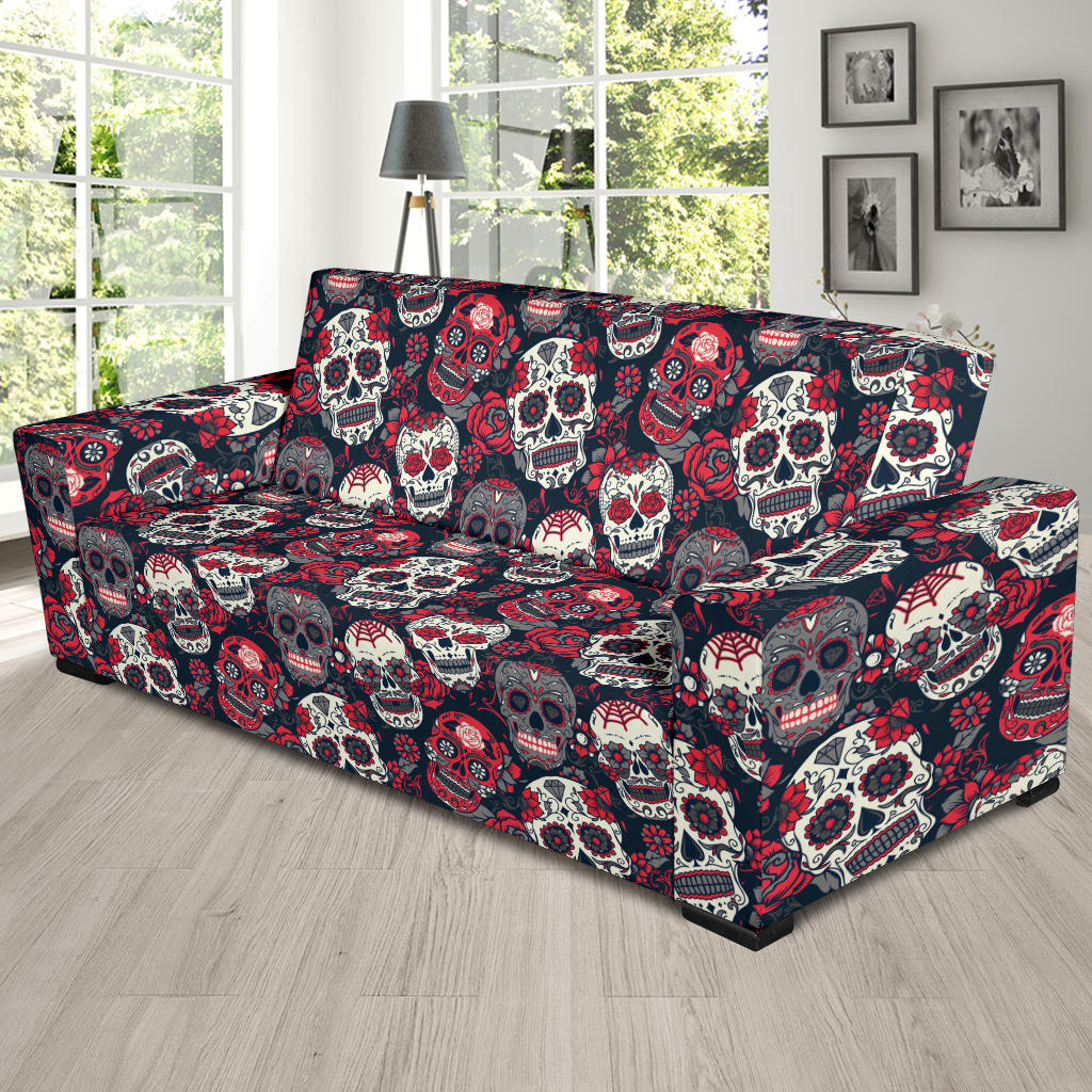 Sugar Skull Print Design LKS303 Sofa Slipcover