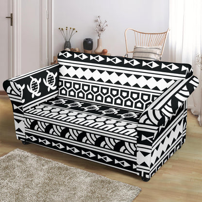 Samoan Pattern Print Design LKS303 Loveseat Couch Slipcover