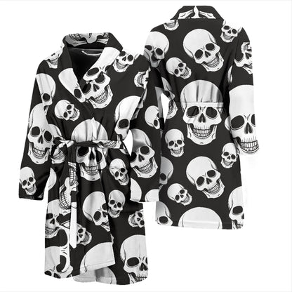 Skull Print Design LKS301 Men Bathrobe