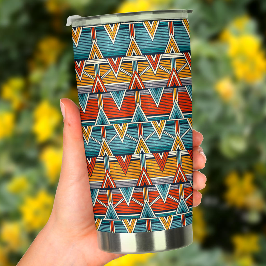 Kente Print African Design Themed Tumbler