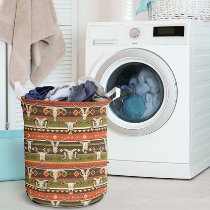 American indian Skull Animal Laundry Basket