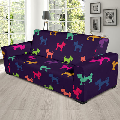 Schnauzers Pattern Print Design A05 Sofa Slipcover