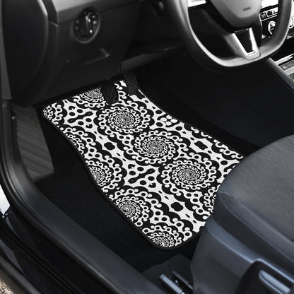 Yin Yang Spiral Design Print Car Floor Mats Front Back