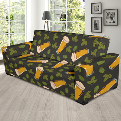 Beer Iris Pattern Print Design 02 Sofa Slipcover