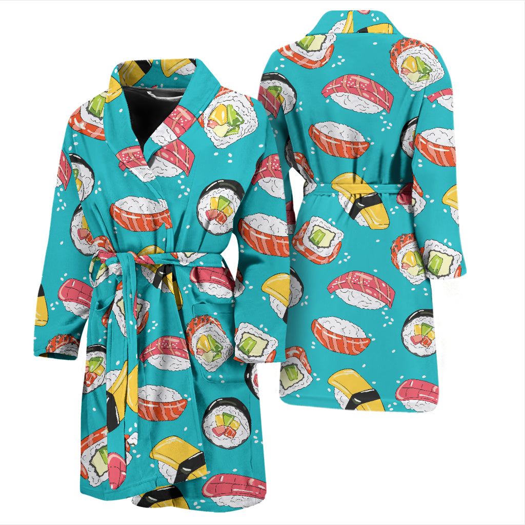 Sushi Print Design LKS305 Men Bathrobe