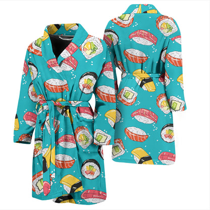 Sushi Print Design LKS305 Men Bathrobe