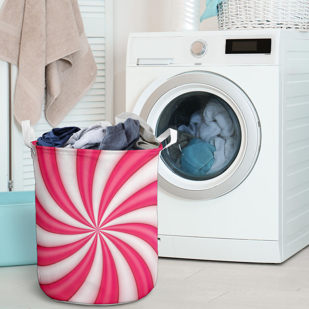 Vortex Twist Swirl Candy Print Laundry Basket
