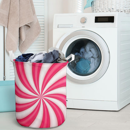 Vortex Twist Swirl Candy Print Laundry Basket