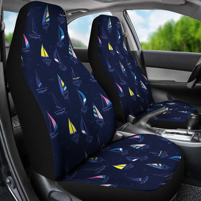 Sailboat Print Design LKS305 Car Seat Covers