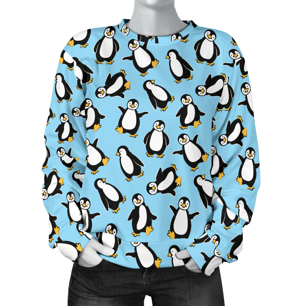 Penguin Happy Print Women Long Sleeve Sweatshirt