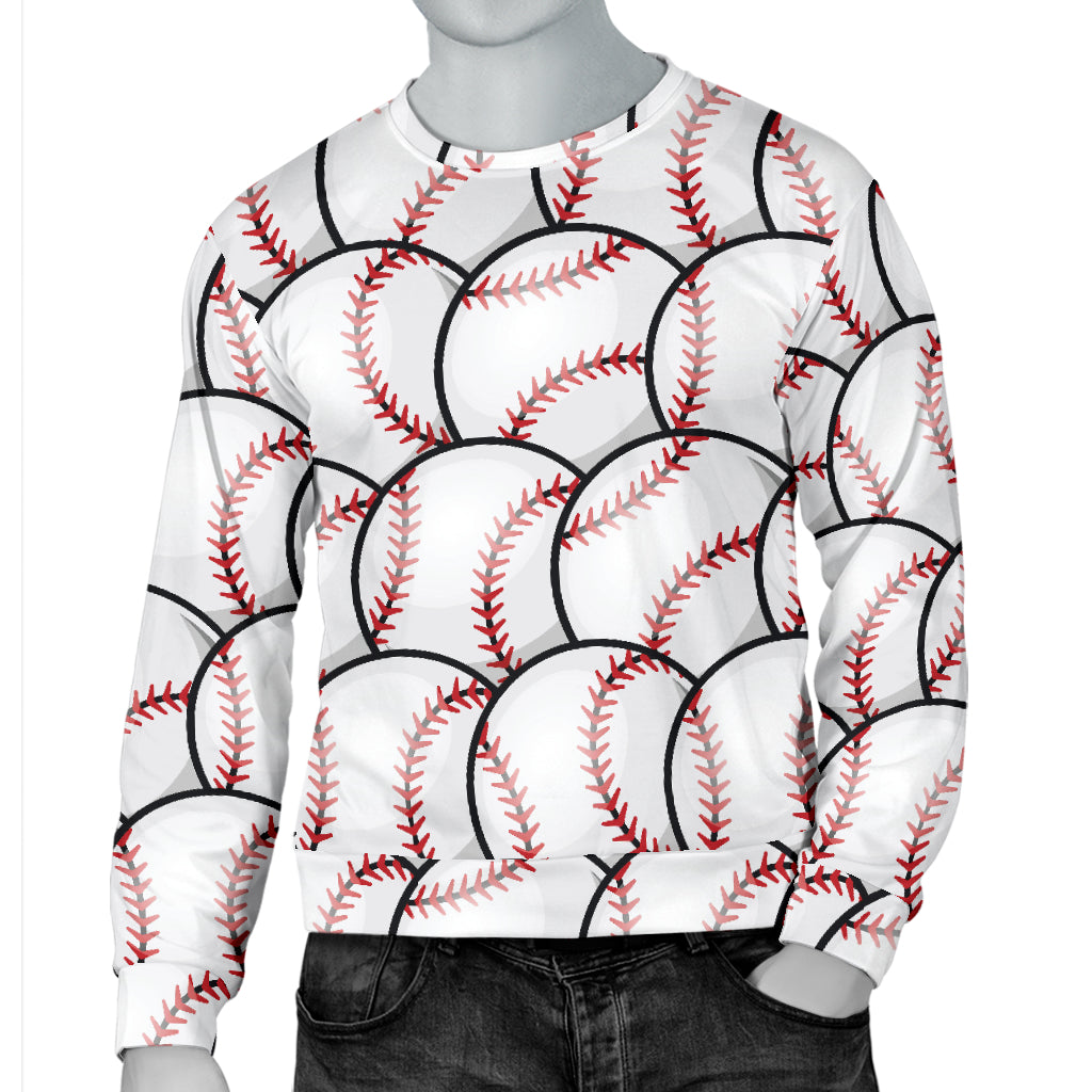 Baseball Pattern Men Long Sleeve Sweatshirt