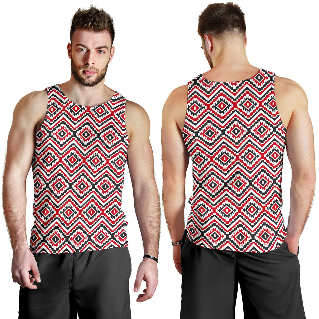 Native American Themed Tribal Print Men Tank Top