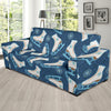 Ice Skate Pattern Print Design 01 Sofa Slipcover