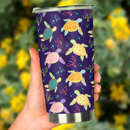Sea Turtle Color Smile Tumbler