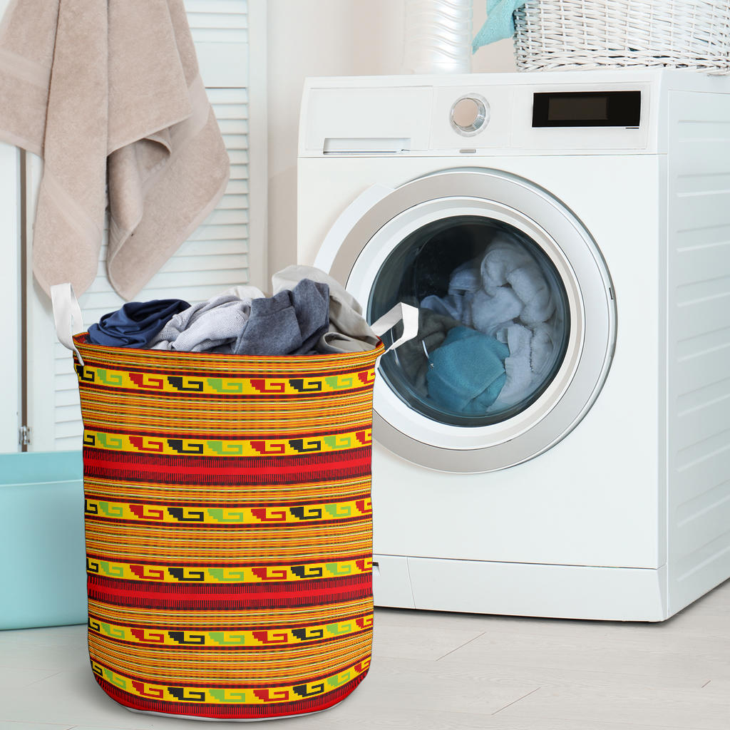 Mexican Blanket Ornament Print Pattern Laundry Basket