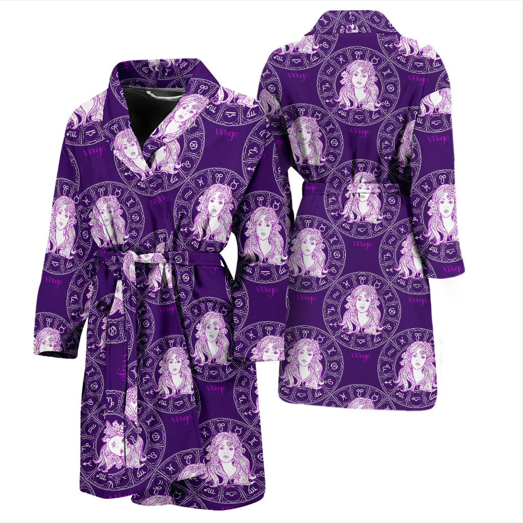 Virgo Print Design LKS301 Men Bathrobe