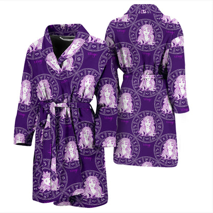 Virgo Print Design LKS301 Men Bathrobe