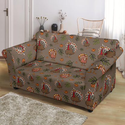 Thanksgiving Print Design LKS306 Loveseat Couch Slipcover
