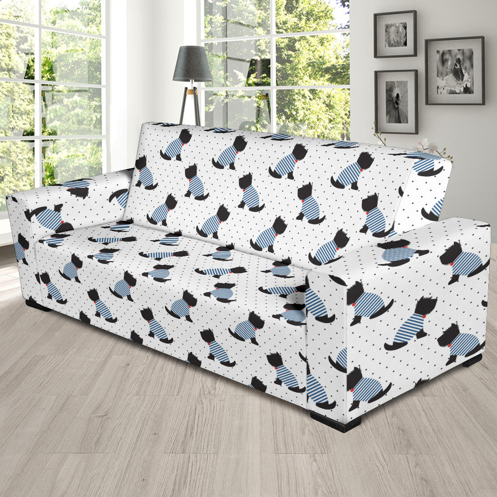 Scottish Terriers Print Design LKS3013 Sofa Slipcover