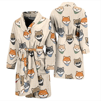 Shiba Inu Print Design LKS3010 Men Bathrobe