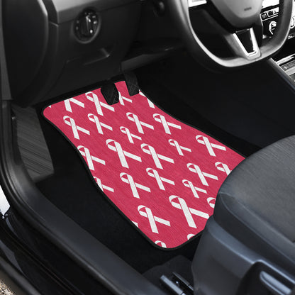 Breast Cancer Awareness Symbol Car Floor Mats Front Back