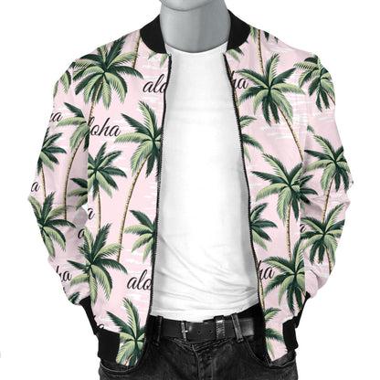 Aloha Beach Pattern Design Themed Print Men Bomber Jacket