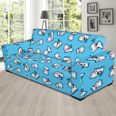 Cow Pattern Print Design 01 Sofa Slipcover