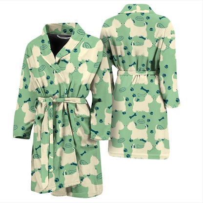Scottish Terriers Print Design LKS302 Men Bathrobe