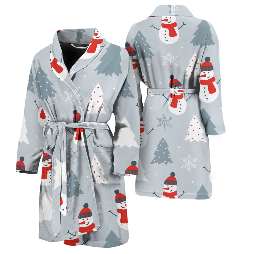 Snowman Print Design LKS302 Men Bathrobe