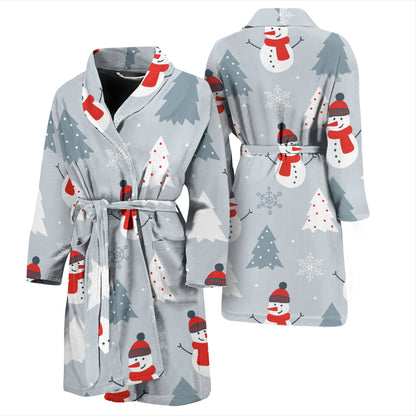 Snowman Print Design LKS302 Men Bathrobe