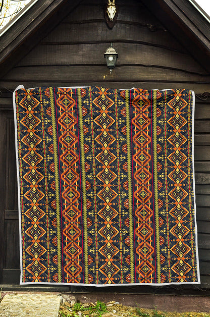 Kente Classic Design African Print Quilt Bedspread