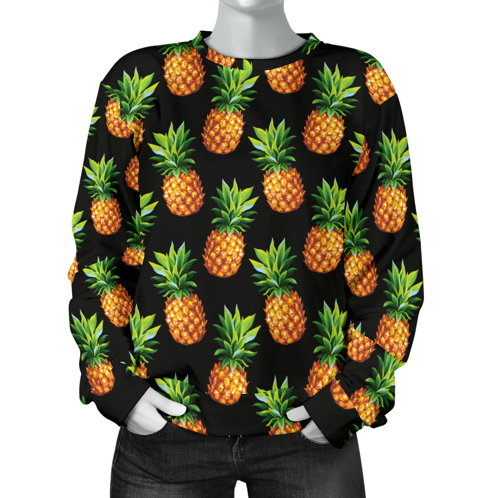 Pineapple Cute Print Design Pattern Women Long Sleeve Sweatshirt