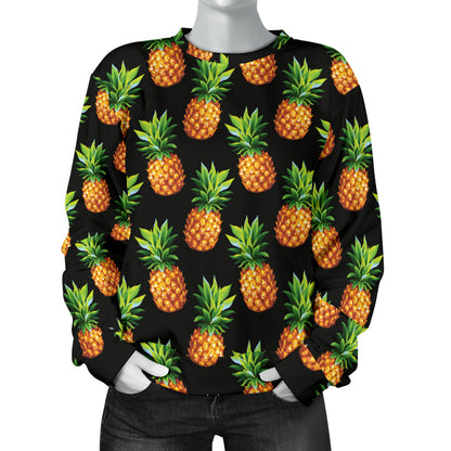 Pineapple Cute Print Design Pattern Women Long Sleeve Sweatshirt