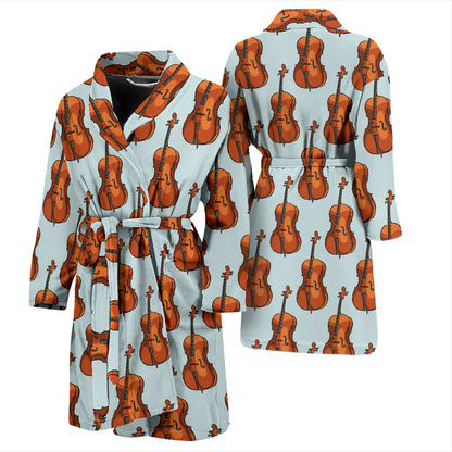 Violin Print Design LKS406 Men Bathrobe
