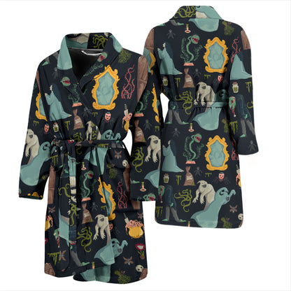 Creepy Print Design LKS303 Men Bathrobe