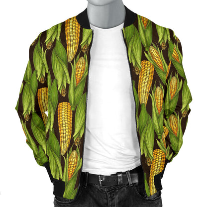 Agricultural Corn cob Print Men Bomber Jacket