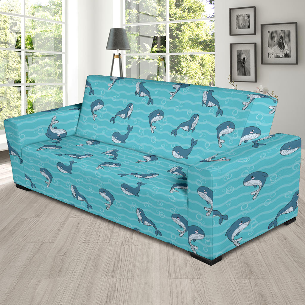 Whale Print Design LKS303 Sofa Slipcover