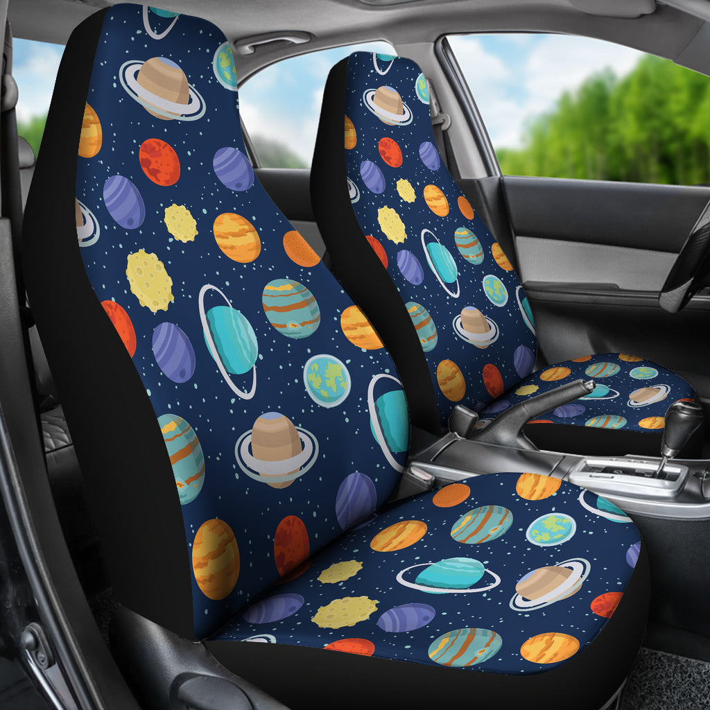 Planet With Star Print Design LKS303 Car Seat Covers
