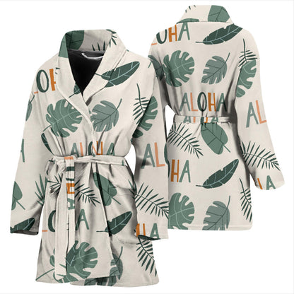 Aloha Hawaii Pattern Print Design 05 Women Bathrobe
