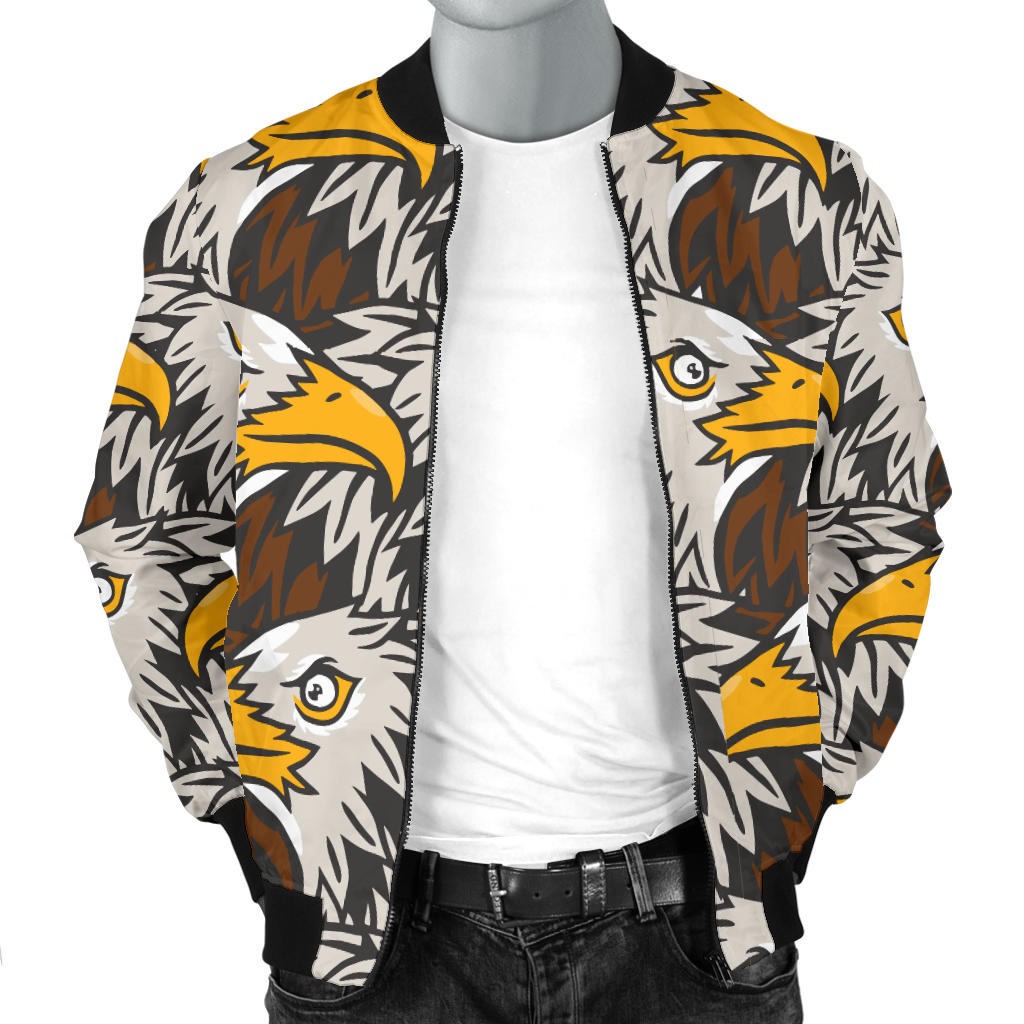 Eagles Head Pattern Men Bomber Jacket