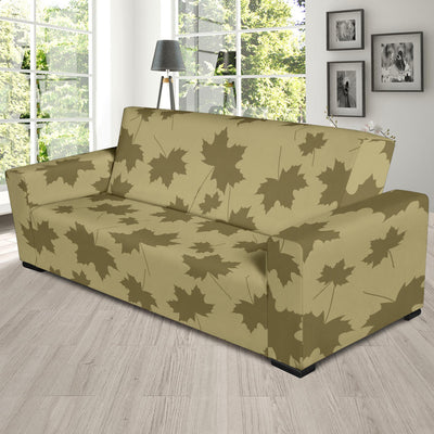 Maple Leaf Pattern Print Design 01 Sofa Slipcover