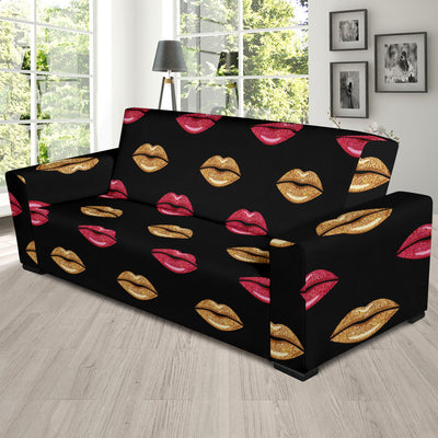 Lip Pattern Print Design 03 Sofa Slipcover